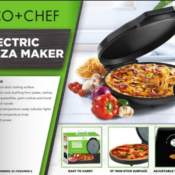 #102 Eco+Chef 1500W ELECTRIC PIZZA MAKER. - Picture 4 of 4